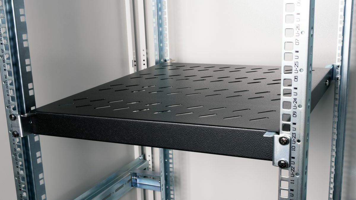 Equip Fachboden variabel 19 für Serverschränke 1U 50cm sw - Zubehör Stromversorgung - 0,5 m, Ansicht 3