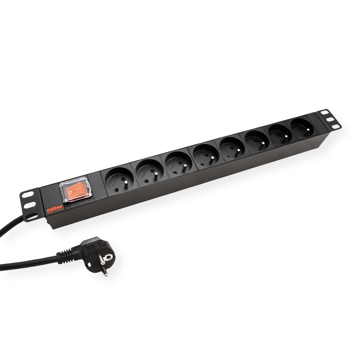 ROLINE Steckdosenleiste 8fach UTE mit Schalter 1.8m - (Offline-) USV - 19"