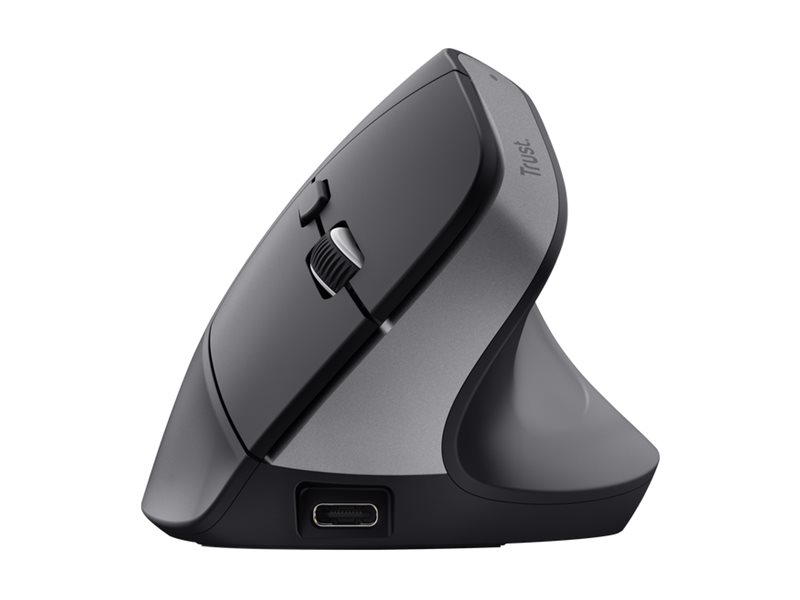 Trust Bayo+ - Vertikale Maus - ergonomisch - Für Rechtshänder - optisch - 6 Tasten - kabellos - 2.4 GHz, Ansicht 4