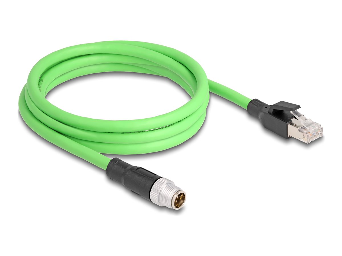 Delock Netzwerkkabel - 8 pin M12-X (M) zu RJ-45 (M)