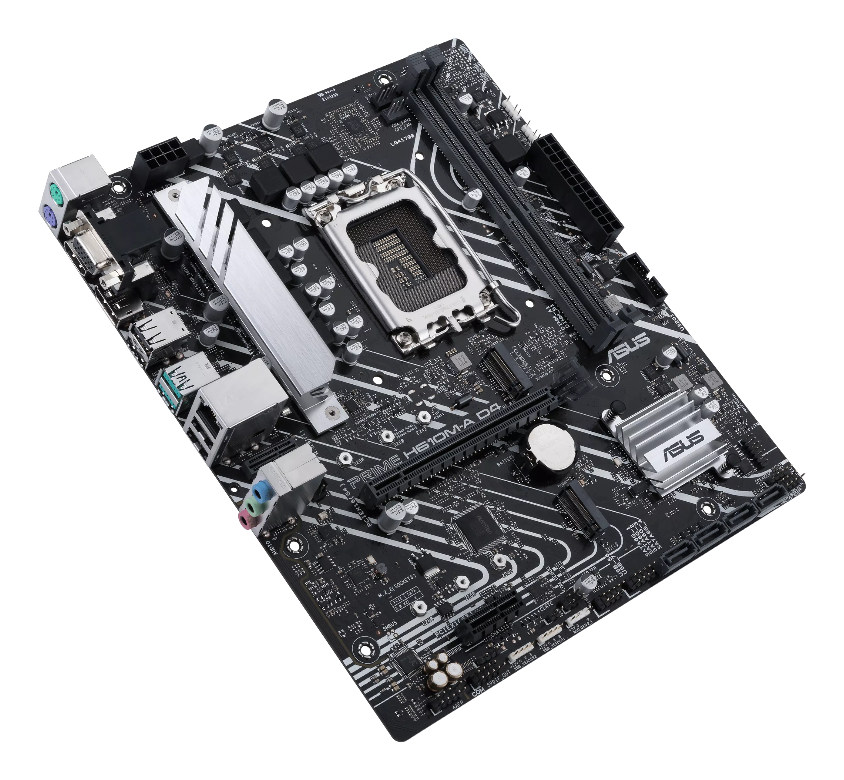ASUS PRIME H610M-A D4-CSM - Motherboard - micro ATX - LGA1700-Sockel - H610 Chipsatz - USB 3.2 Gen 1, USB 3.2 Gen 2, Ansicht 2