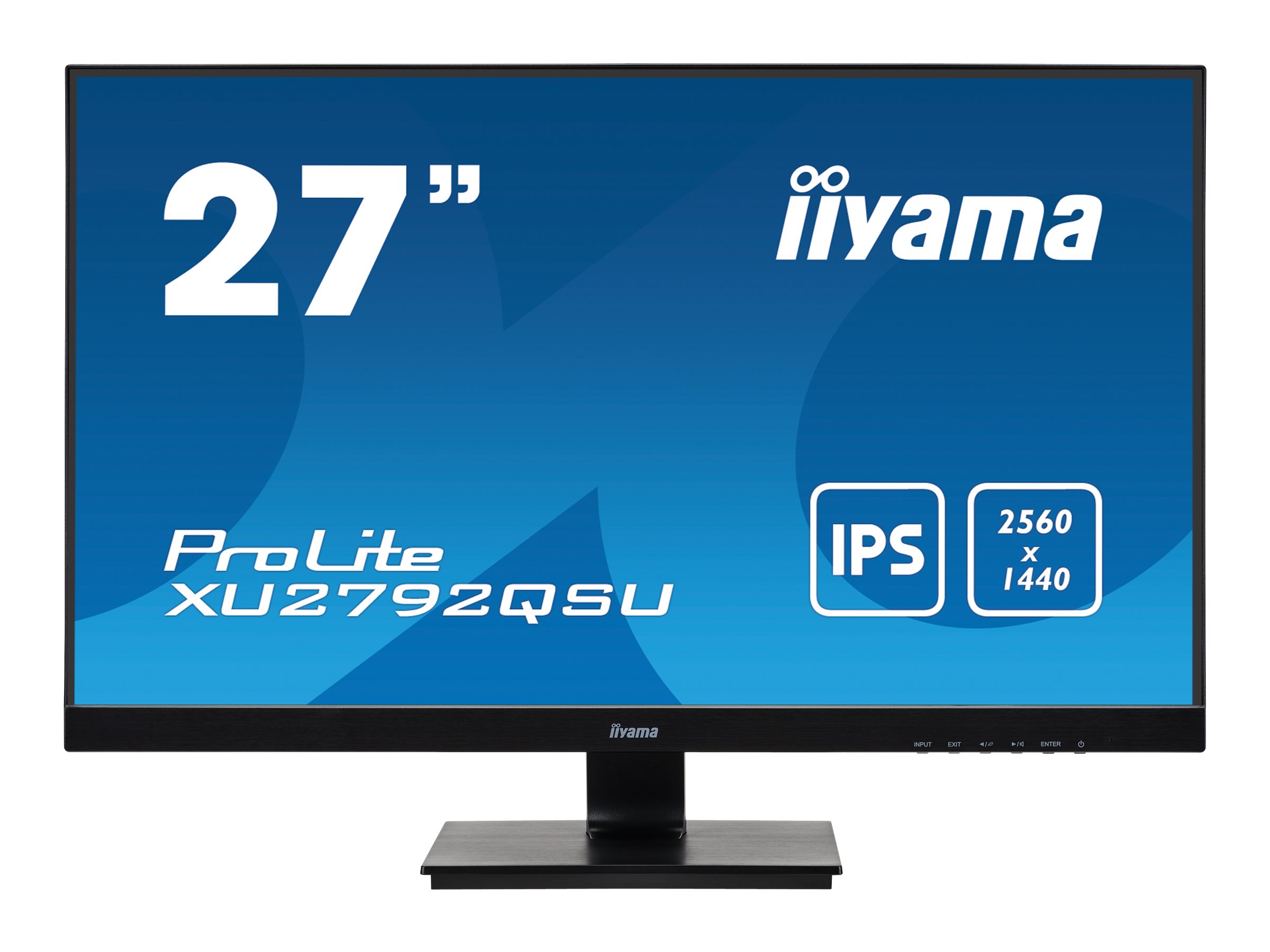 27" ETE IPS-panel, ULTRA SLIM LINE, 2560x1440 WQHD, 5ms, FreeSync, 350cd/m2, VGA, HDMI, DisplayPort, Speakers,  USB-HUB(2x3.0)