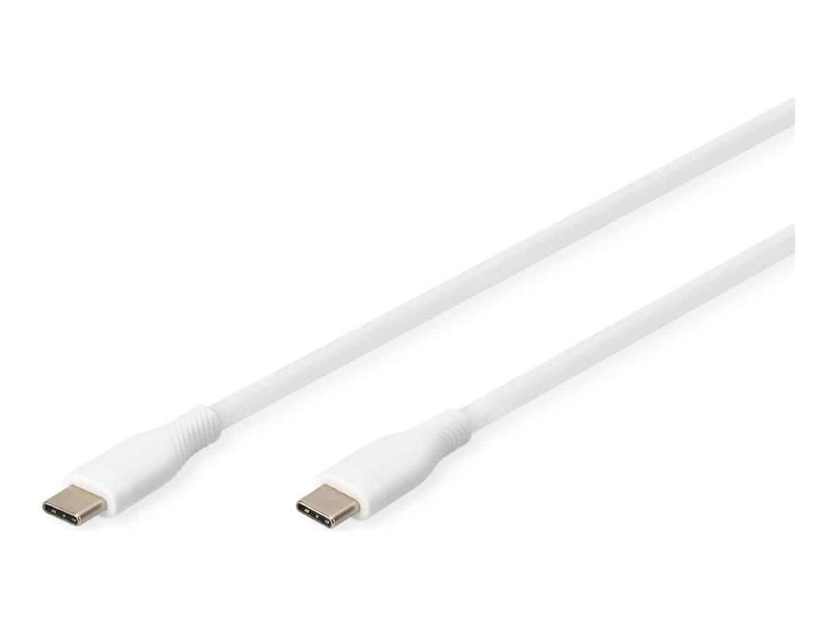 DIGITUS USB-C Silikon Anschlusskabel, 0,5m, weiß