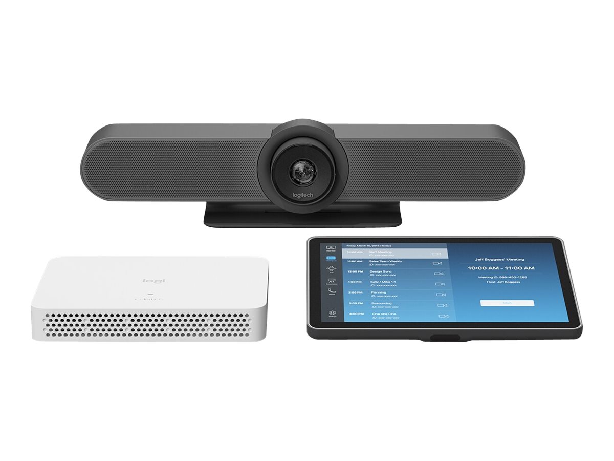 Logitech - Kit für Videokonferenzen (Logitech MeetUp, Logitech Tap IP, Logitech RoomMate) - Zoom Certified, Zertifiziert für Microsoft Teams