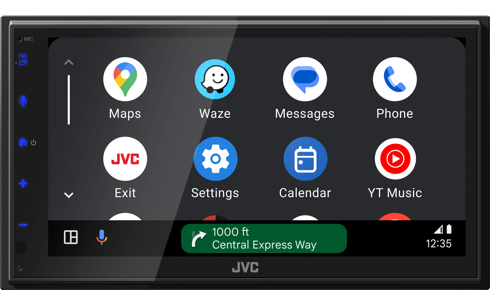 JVC KW-M595DBT, Schwarz, 22 W, 20 - 20000 Hz, 4 Ohm, NTSC, PAL, AAC, FLAC, MP3, WAV, WMA, Ansicht 4