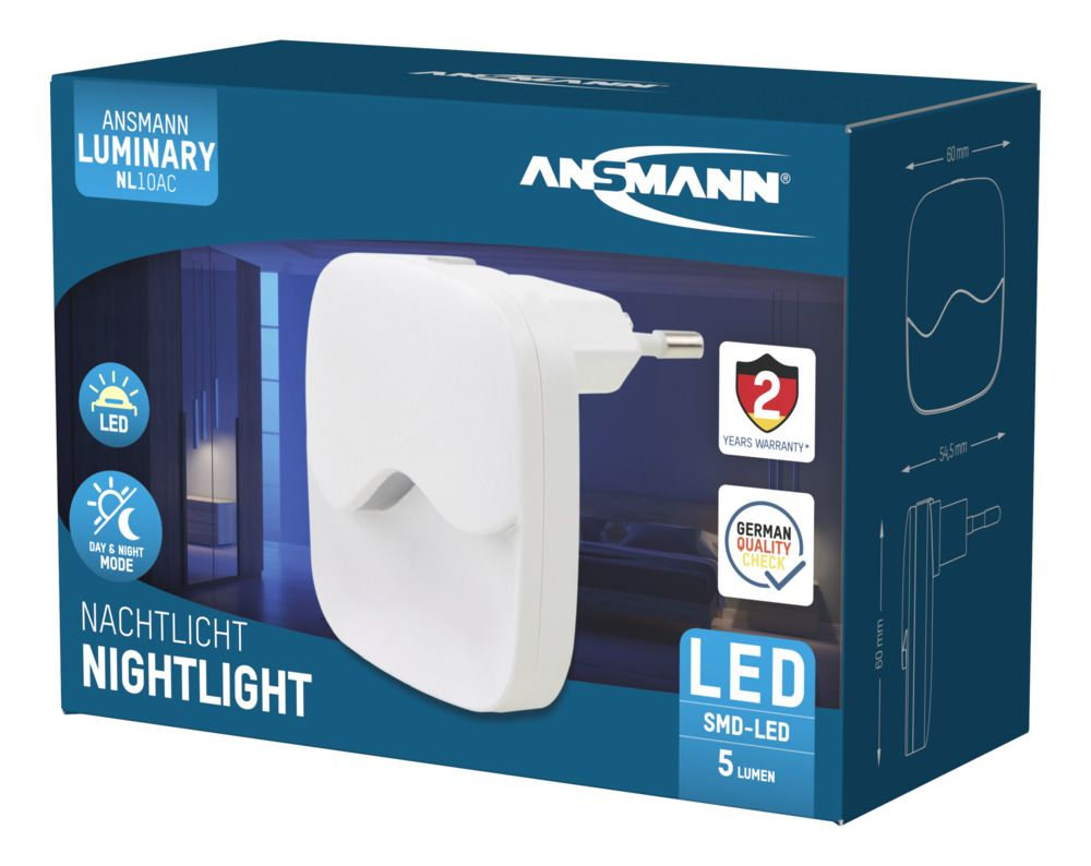 Ansmann Nachtlicht wh 230V/50Hz/5 Lumen/Sensor, Ansicht 3