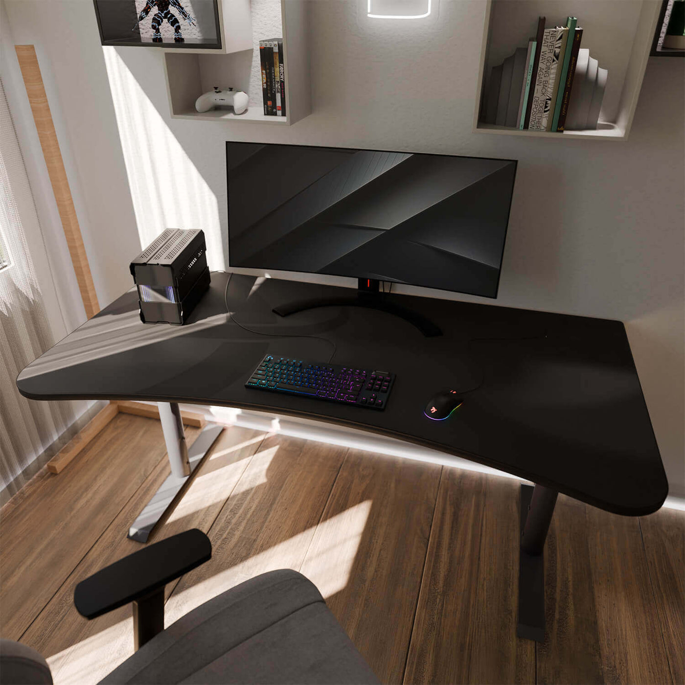 Arozzi Gaming-Tisch Arena Gunmetal - Dark Grey 1/2 160x82cm, Ansicht 2