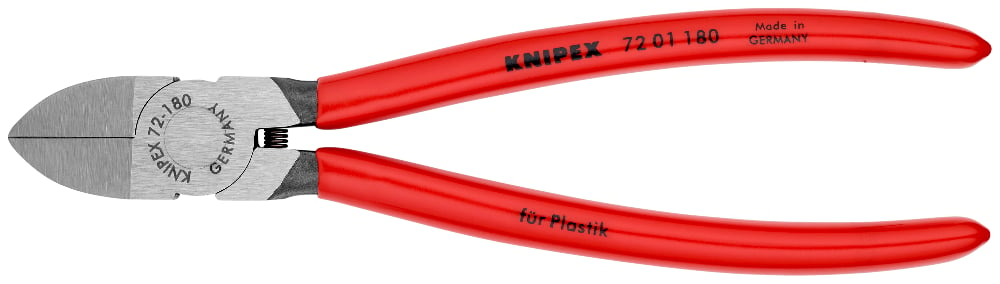 KNIPEX 72 01 180 - Diagonale Zange - Chrom-Vanadium-Stahl - Kunststoff - Rot - 180 mm - 193 g, Ansicht 4