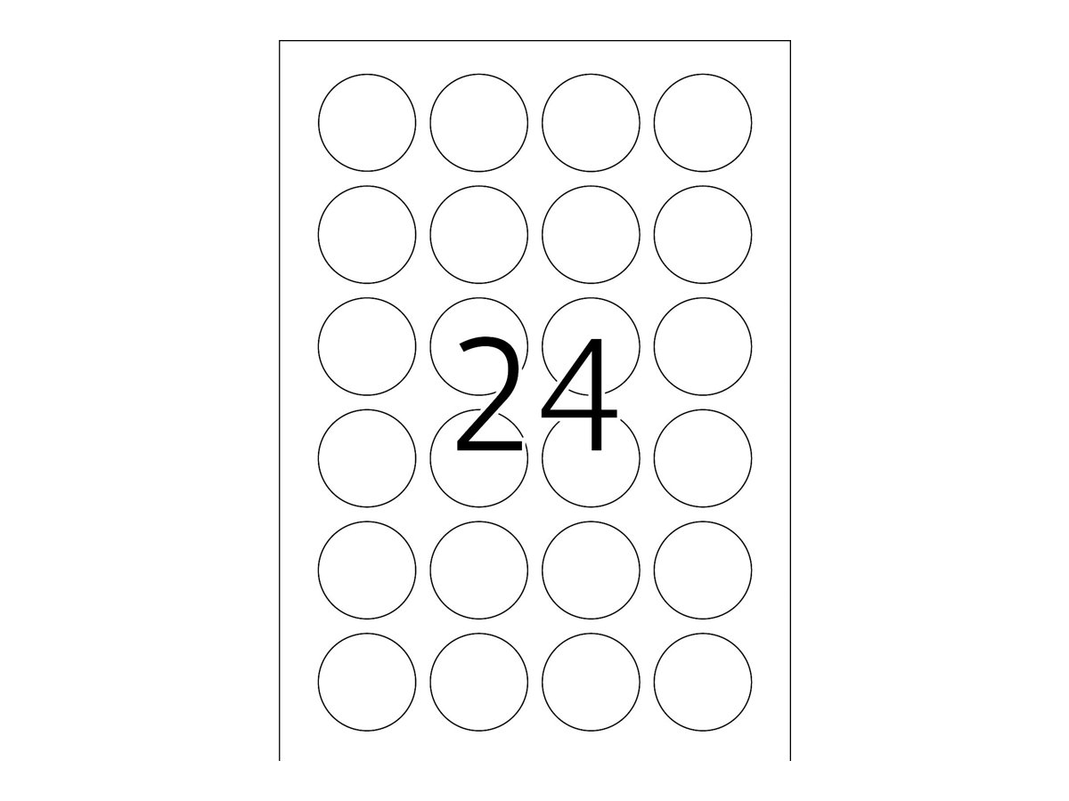 HERMA Special - Polyester - selbstklebend - durchsichtig - 40 mm rund 600 Etikett(en) (25 Bogen x 24), Ansicht 3