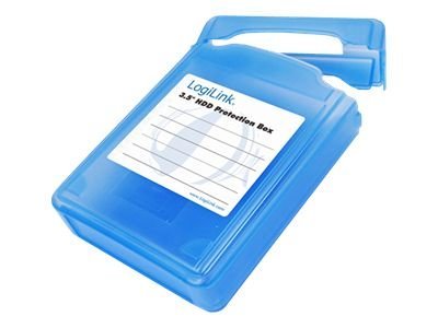 LogiLink HDD Schutz-Box für 1x 8.9cm (3,5 Zoll) blau wasseresist