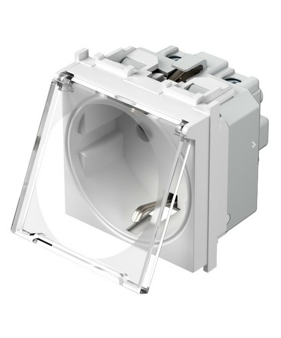 TEM Serie Modul Steckdosen SOCKET Schutzkontakt+KS+COVER2P+E 16A, Ansicht 2