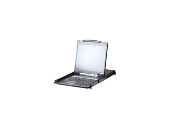ATEN 17i LCD KVM Over IP Switch USB- PS2 VGA -German Keyboard - KVM-Umschalter - 16-Port