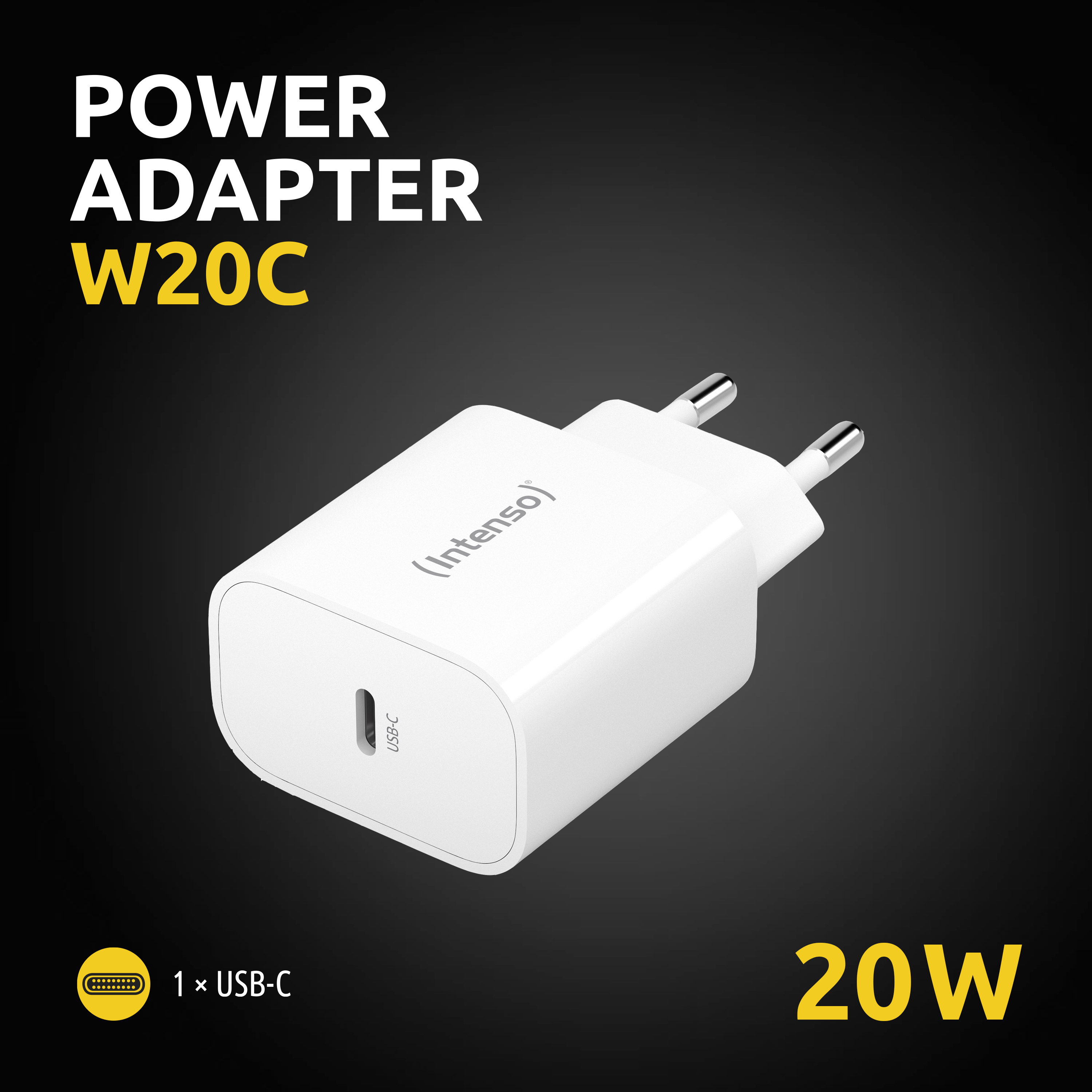 Intenso 1x USB-C Adapter weiß, Ansicht 3
