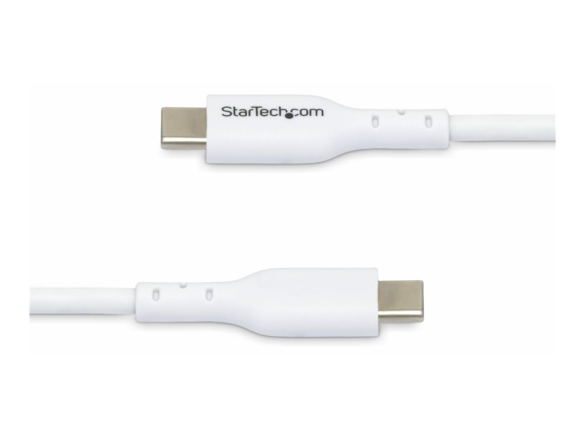 StarTech.com 2m (6.6ft) White USB-C Charging Cable, USB C Cable, USB 2.0 Type-C Laptop Charger Cord, 60W 3A Power Delivery, TPE Jacket, USB-C Data Transfer Cable, M/M - USB-Kabel - USB-C (M)