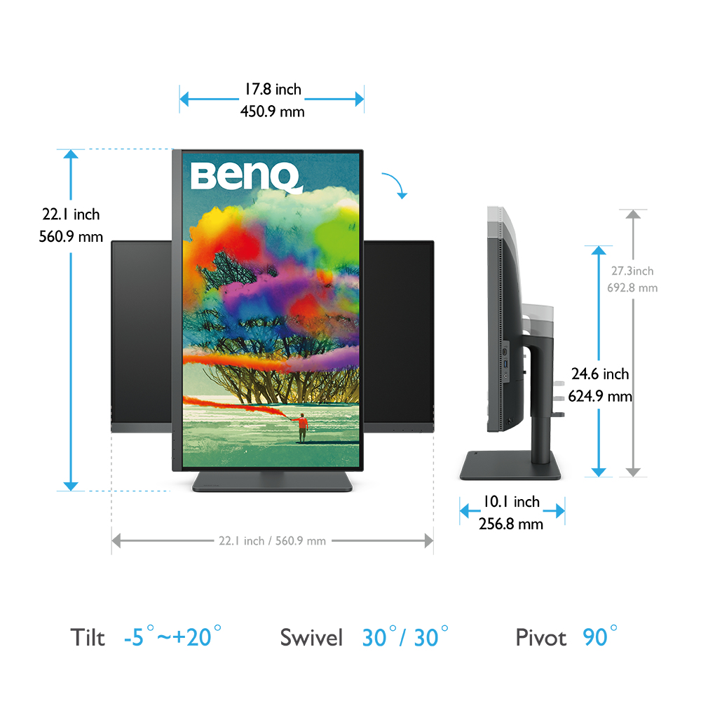 BenQ PD2705U - 68,6 cm (27 Zoll) - 3840 x 2160 Pixel - 4K Ultra HD - LED - 5 ms - Schwarz