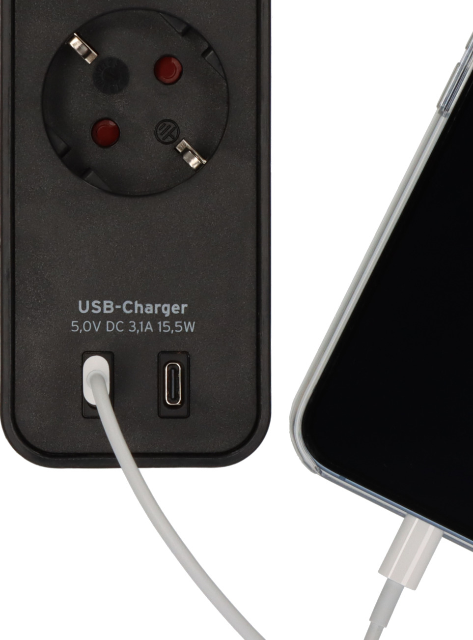 Brennenstuhl Steckdosenleiste Ecolor 4fach USB C 15.5W sw/sw - Steckdosenleiste, Ansicht 4