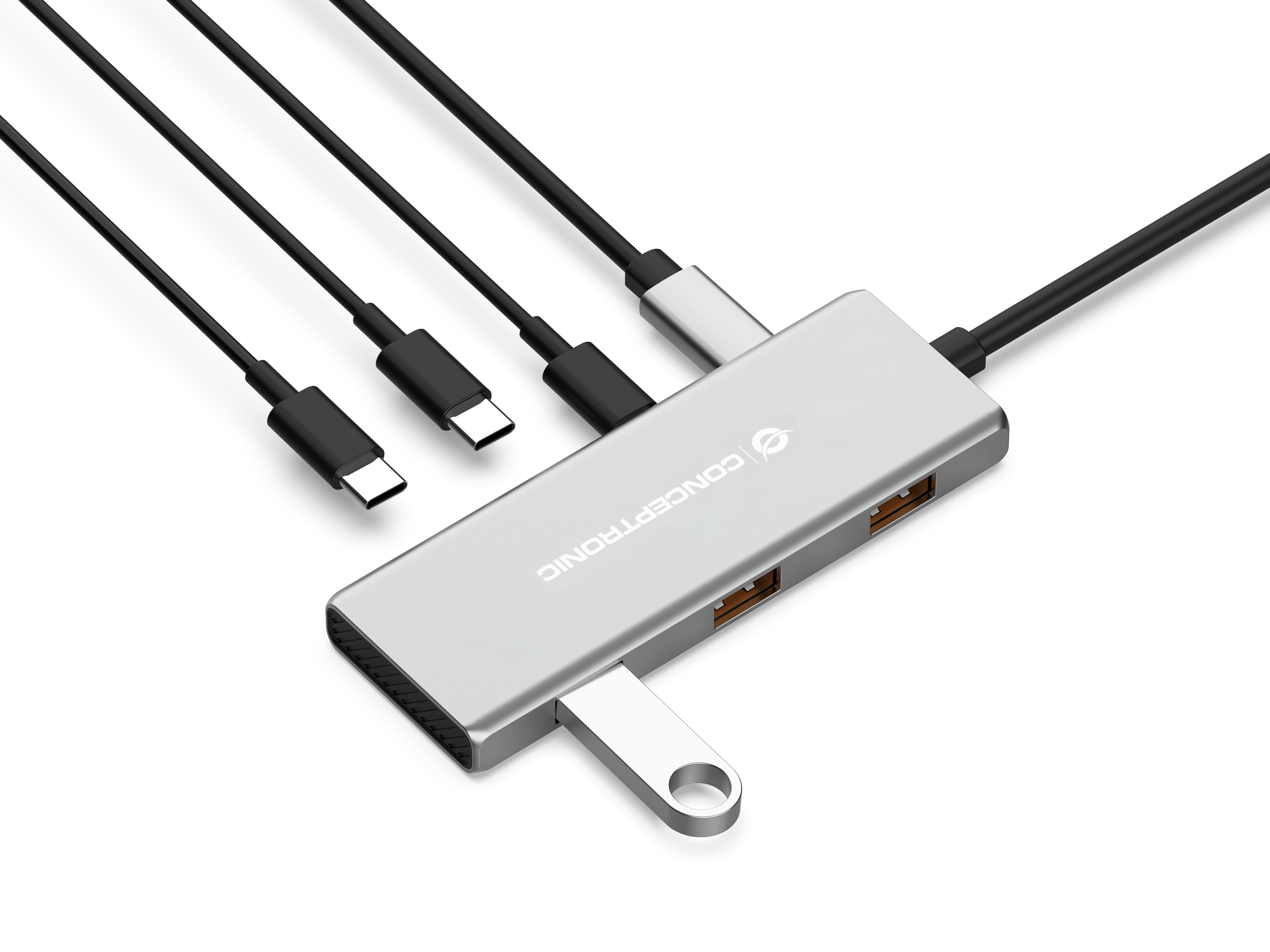 Conceptronic HUBBIES17G - USB 3.2 Gen 2 (3.1 Gen 2) Type-C - USB 3.2 Gen 2 (3.1 Gen 2) Type-A - USB 3.2 Gen 2(3.1 Gen 2), Ansicht 2
