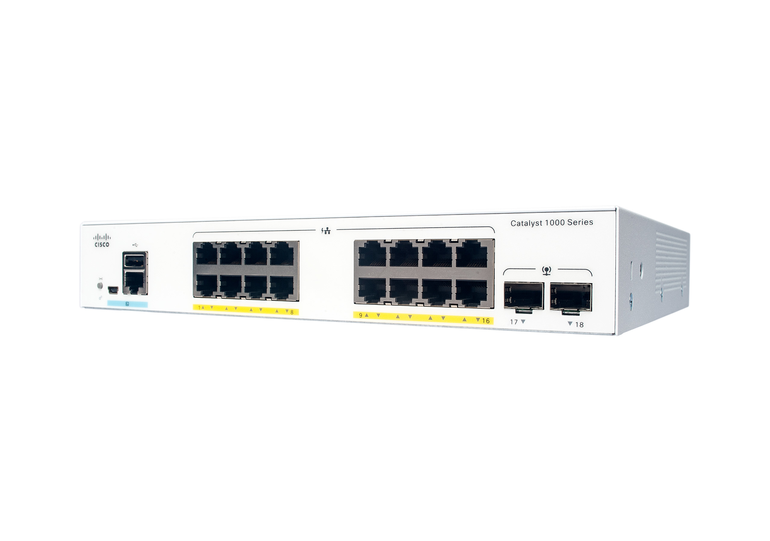 Cisco Catalyst C1000-16FP-2G-L, Managed, L2, Gigabit Ethernet (10/100/1000), Power over Ethernet (PoE)