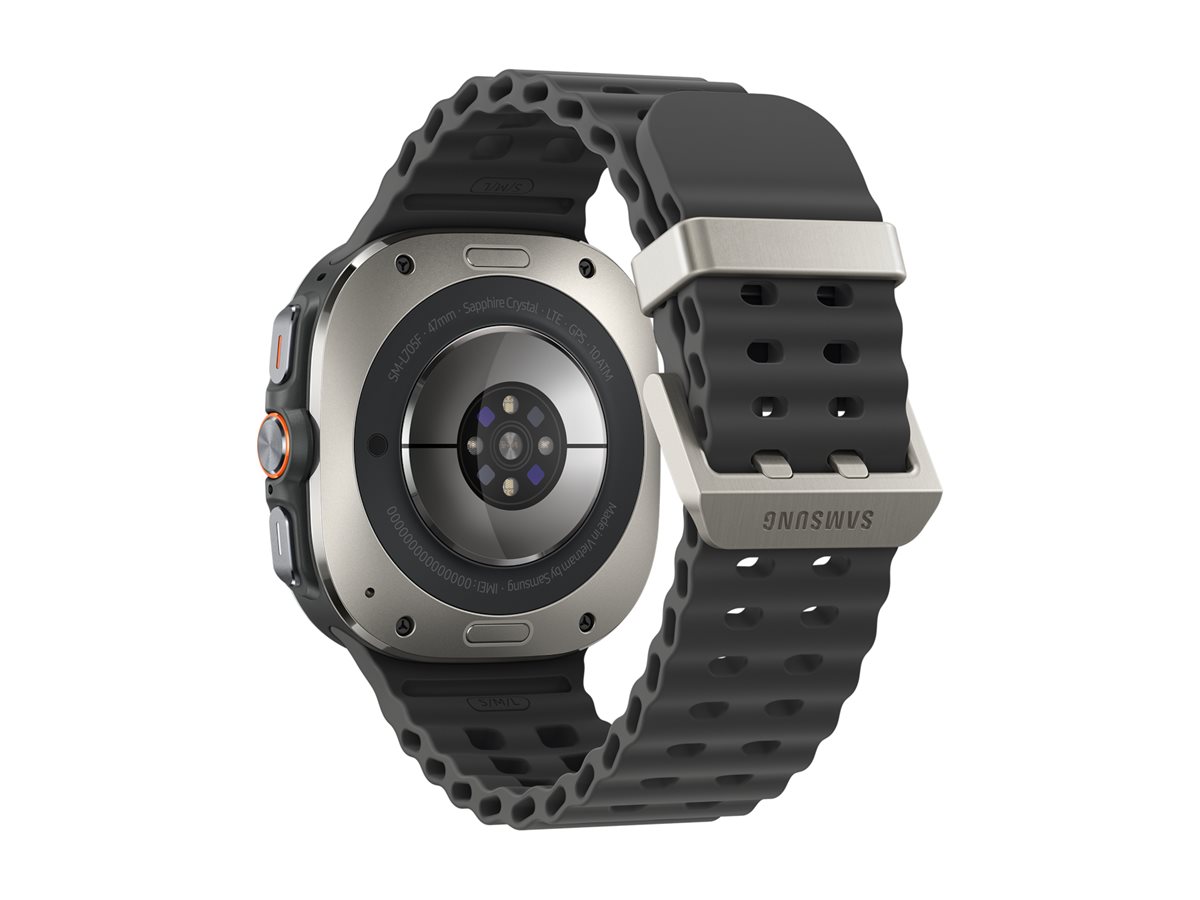 Samsung Galaxy Watch Ultra - 47 mm - Titan - intelligente Uhr mit Marineband - Gummi - Dark Gray - Bandgröße: SML - Anzeige 3.8 cm (1.5)