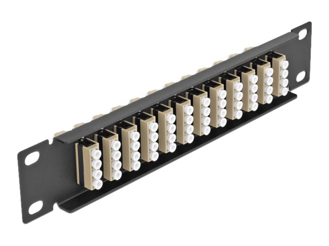 Delock Patch Panel - Schrankmontage - LC MM X 48 - Schwarz beige - 1U - 25.4 cm (10)