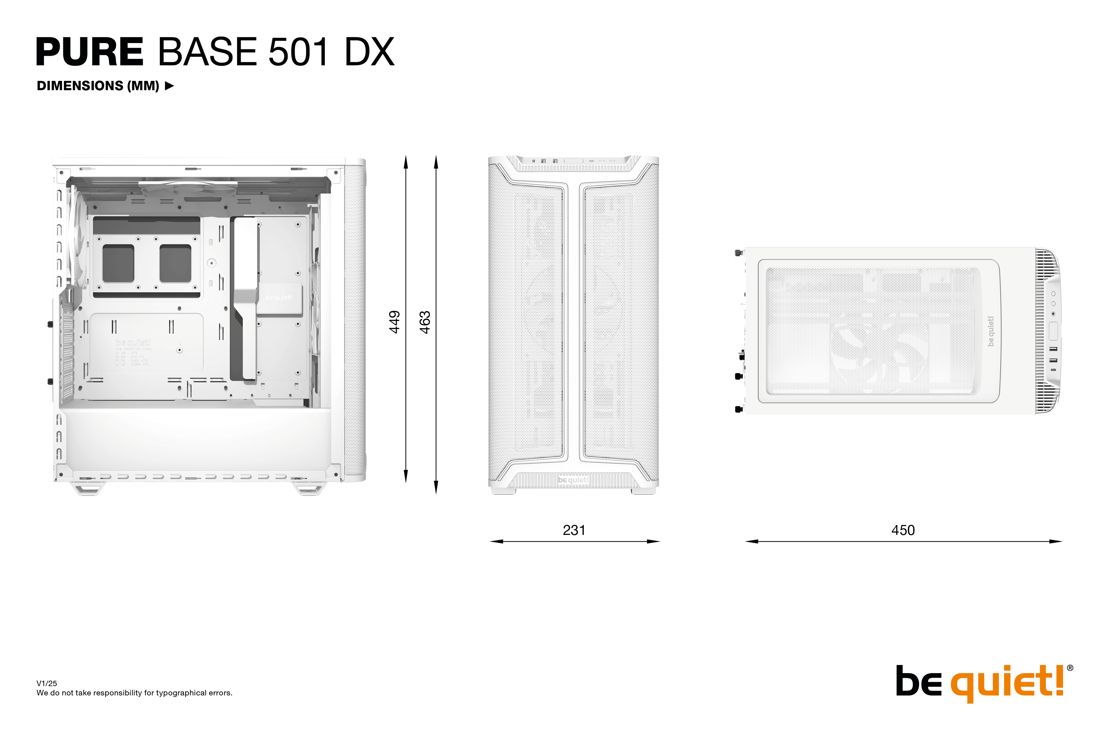 Be Quiet! PURE BASE 501 DX White (weiß), Ansicht 2