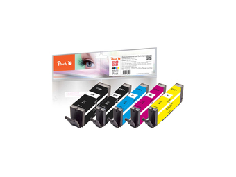 Peach PI100-356 - Kompatibel - Schwarz - Cyan - Magenta - Gelb - Canon - Multipack - Pixma TR 7500 Series Pixma TR 7520 Pixma TR 7550 Pixma TR 8500 Series Pixma TR 8520 Pixma TR 8550... - 5 Stück(e)