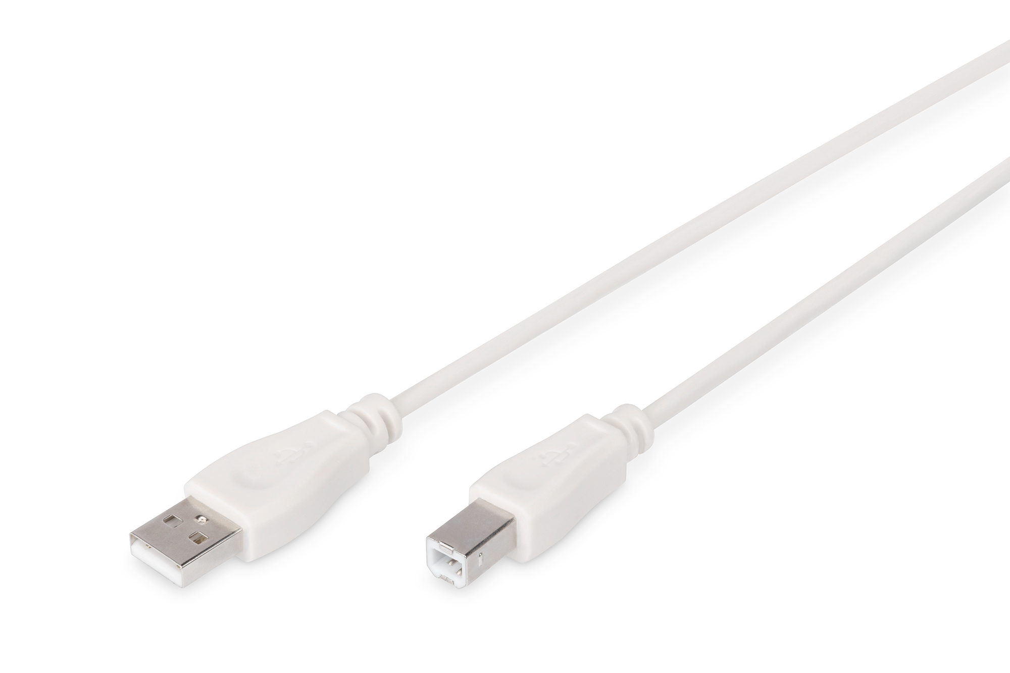 DIGITUS USB 2.0 Anschlusskabel, 1,8 m, USB A, USB B, USB 2.0, Männlich/Männlich, Beige