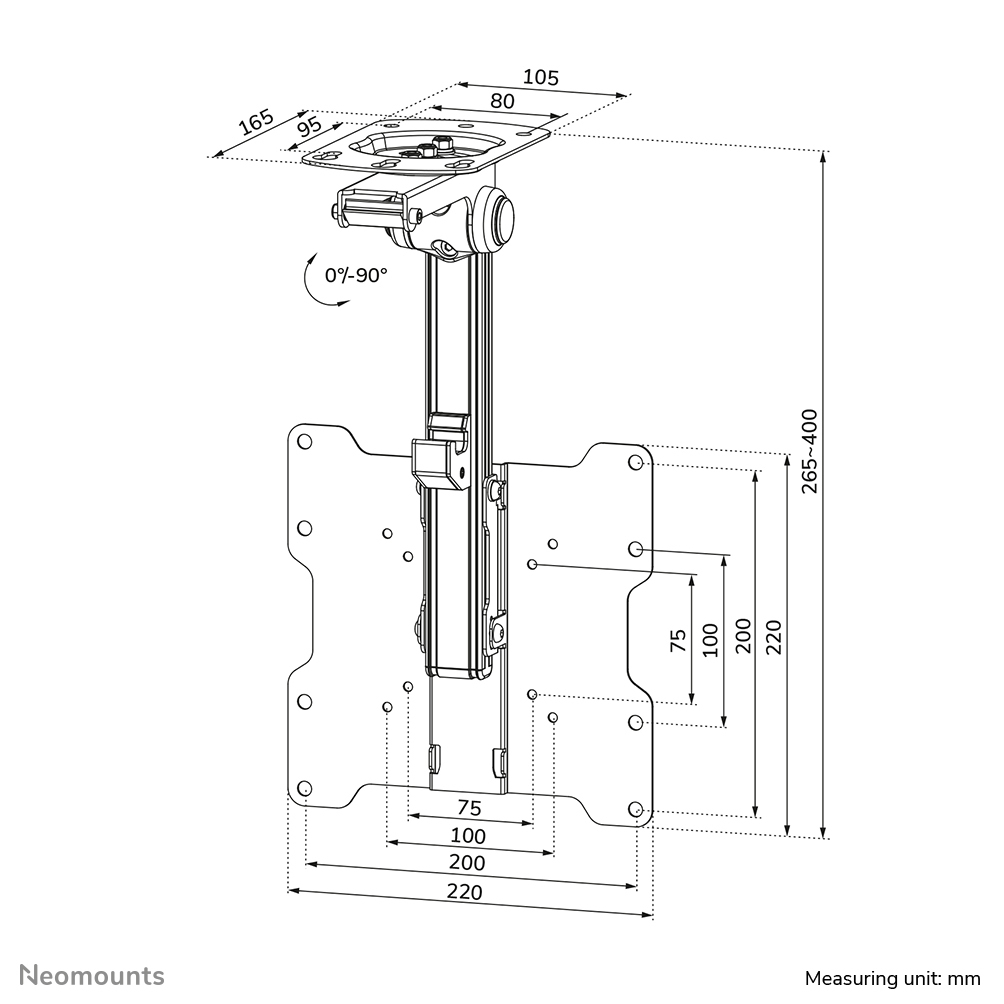 Neomounts FPMA-C020 - Klammer für LCD-Display (full-motion), Ansicht 2
