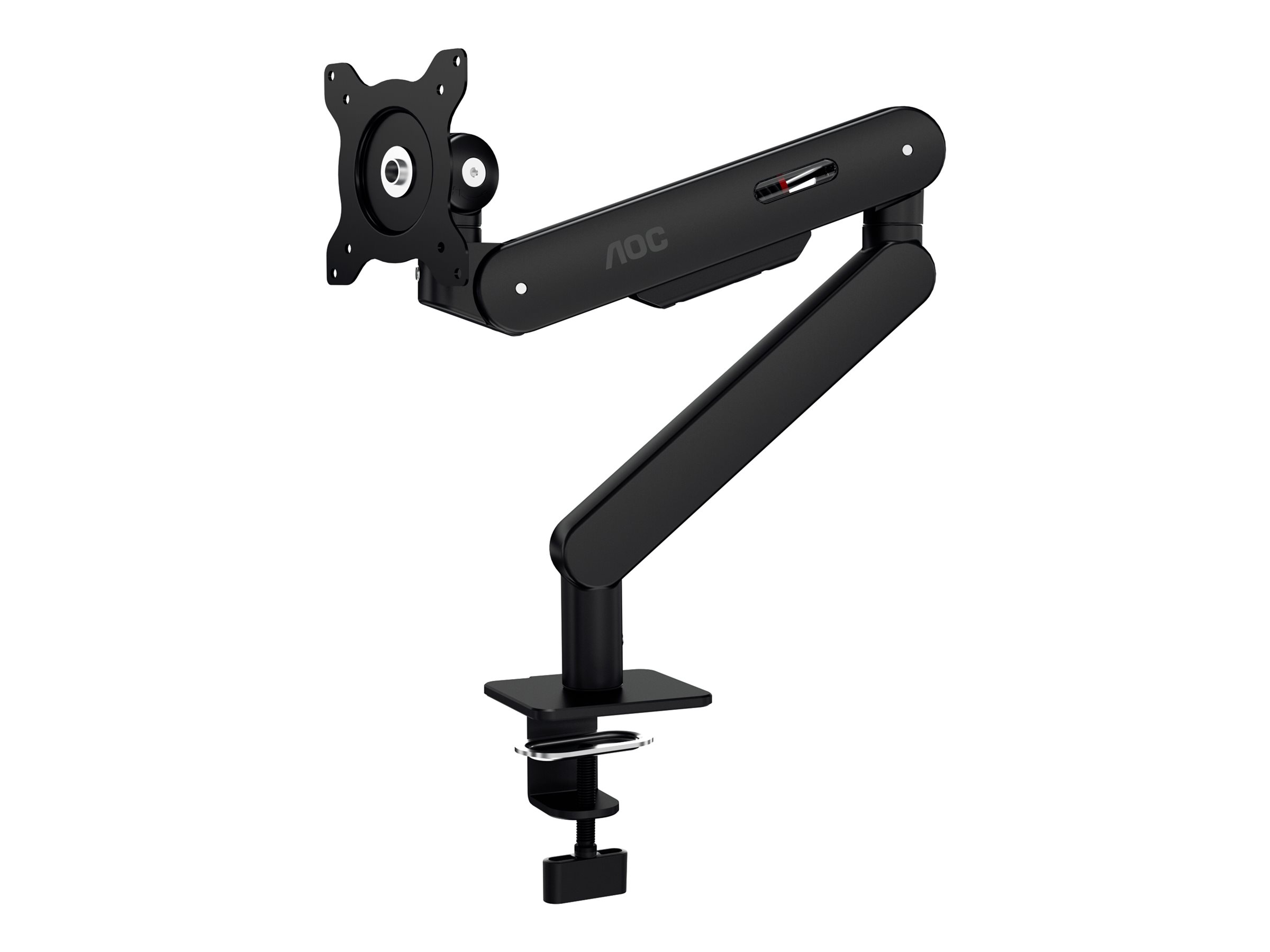 AOC AM400B - Befestigungskit (Monitorarm, Klemmmontagesockel, Tischplattenbohrung, Gasfeder) - einstellbarer Arm - für Flachbildschirm - Aluminiumlegierung - Schwarz - Bildschirmgröße: 43.18-86.36 cm (17"-34")