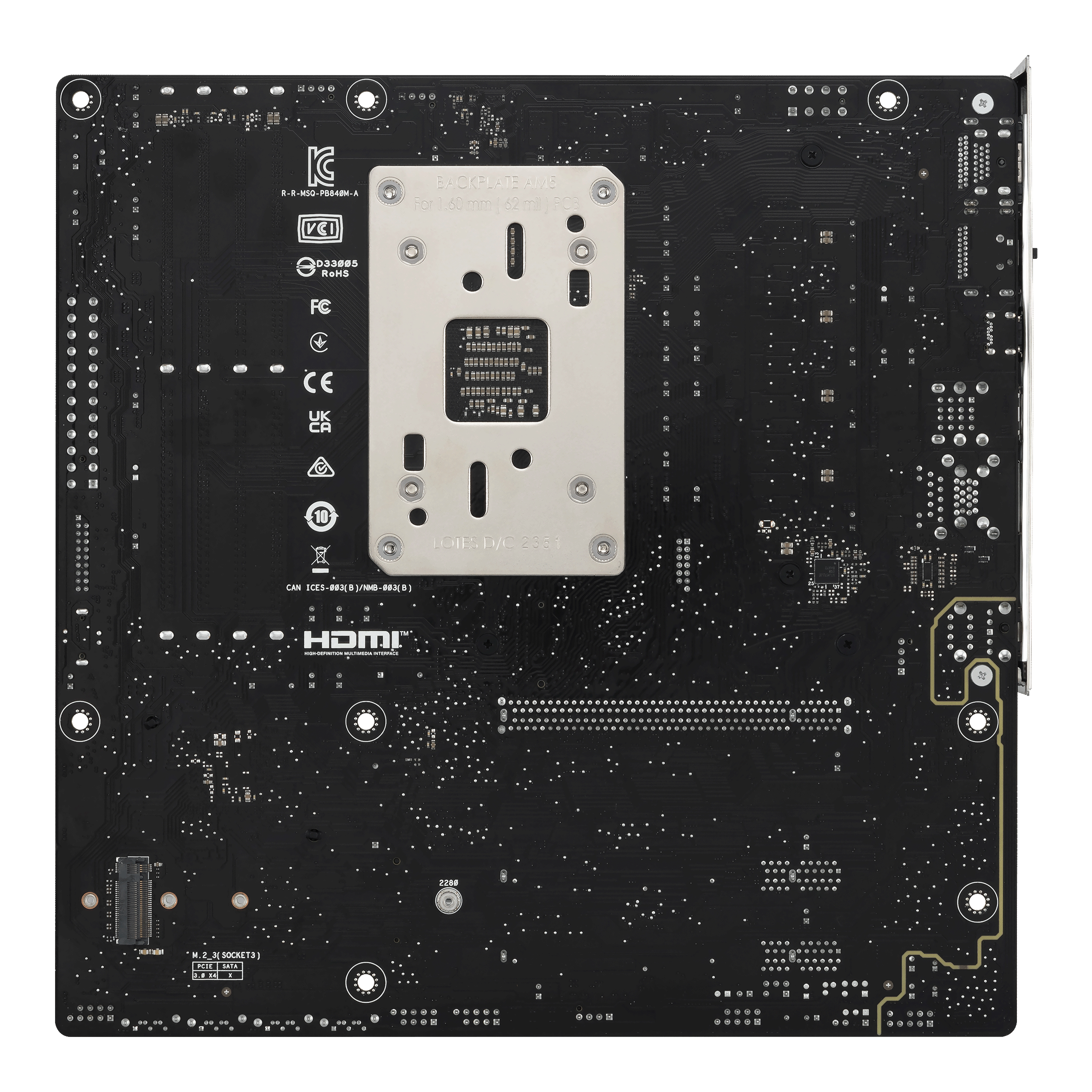 ASUS PRIME B840M-A-CSM - Motherboard - micro ATX - Socket AM5 - AMD B840 Chipsatz - Onboard-Grafik (CPU erforderlich), Ansicht 2