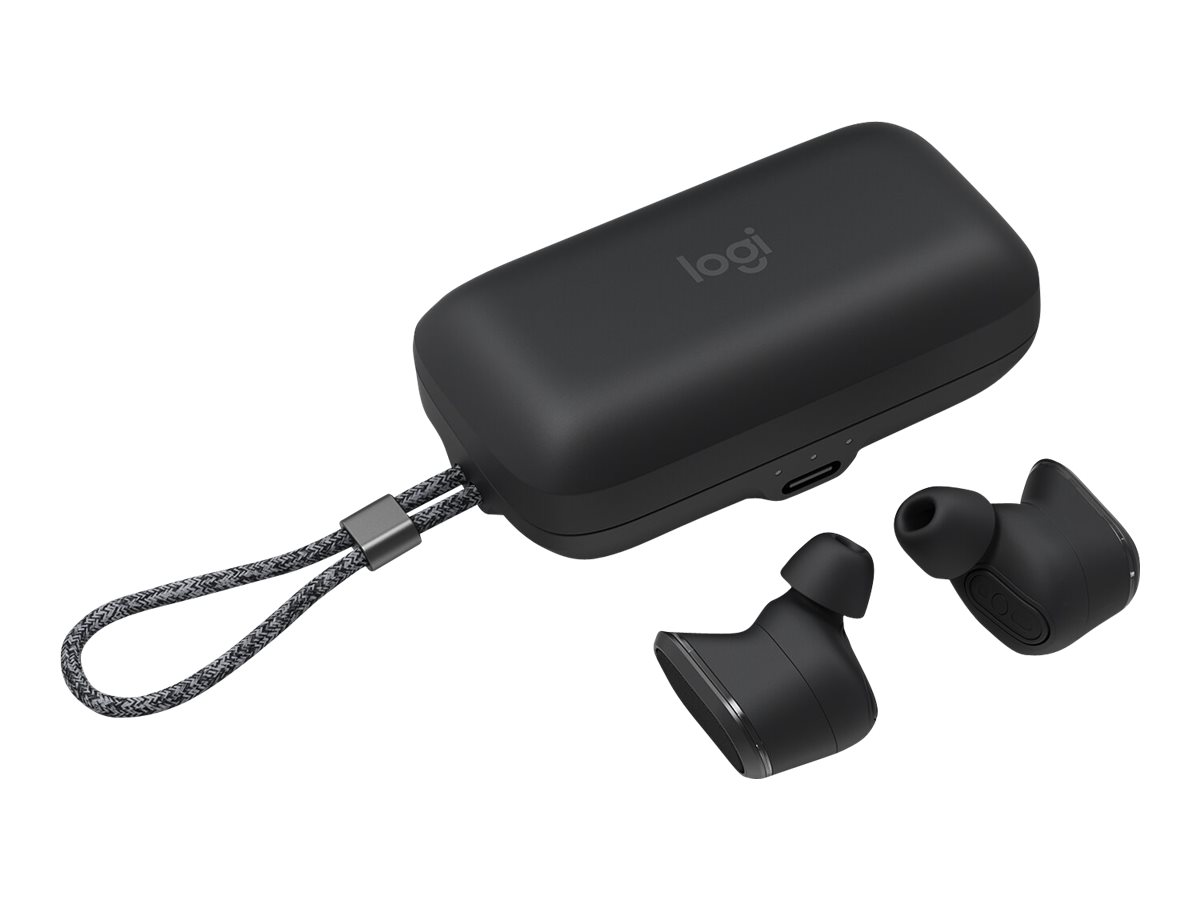 Logitech Zone True Wireless - True Wireless-Kopfhörer mit Mikrofon - im Ohr - Bluetooth - aktive Rauschunterdrückung - Graphite