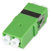 DIGITUS Lichtwellenleiter-Kupplung LC/APC Duplex ohne Flansch LWL-Kupplung duplex LC - Single- bzw. Monomode-Faser - Duplex