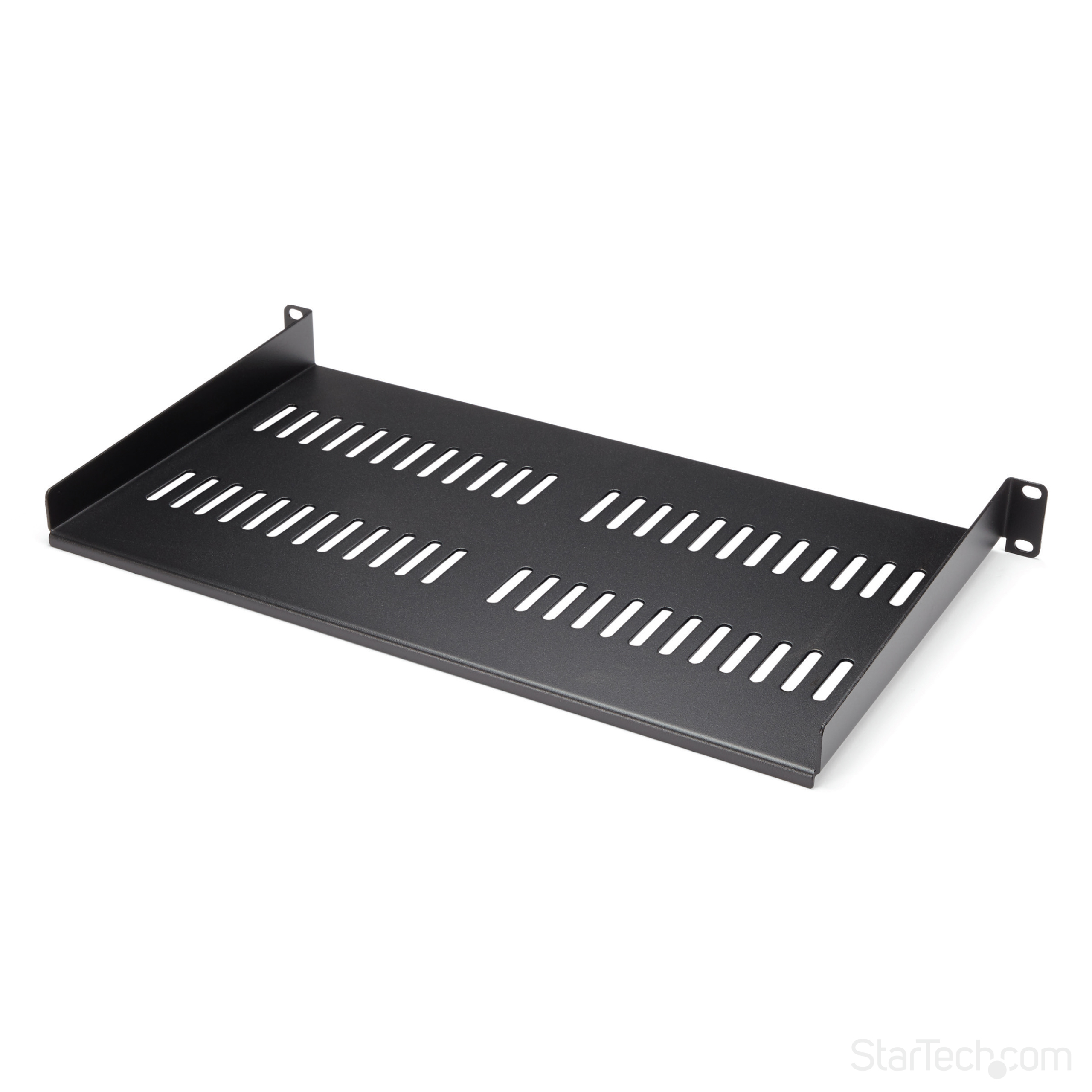 StarTech.com Belüfteter Server Rack Fachboden 1 HE - 25 cm Tief - Stahl - Rack - Regal - Schwarz - 1U - 25.4 cm (10), Ansicht 2