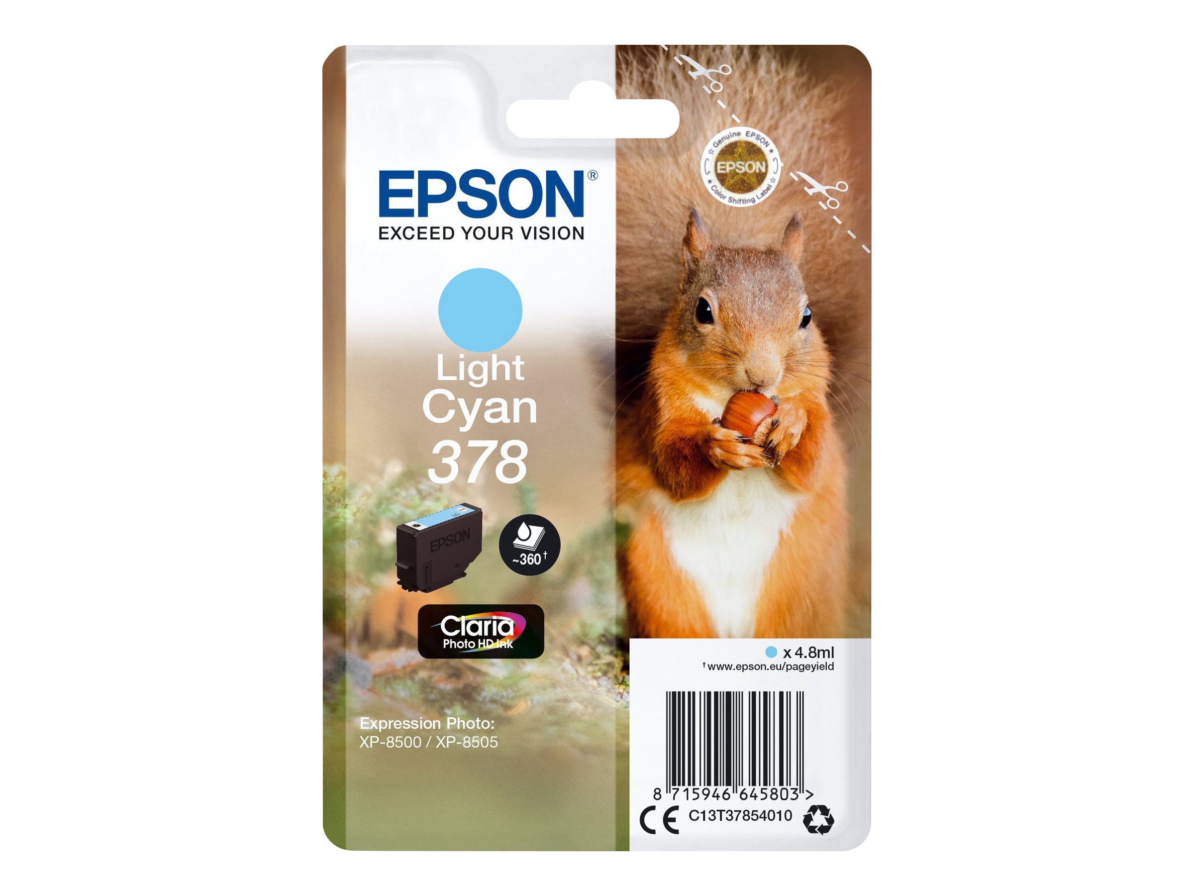 Epson 378 - 4.8 ml - hell Cyan - original - Blisterverpackung