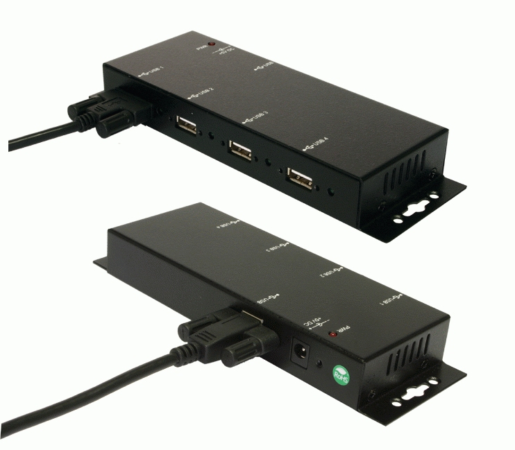 Exsys Ex 1166HMV - Hub - 4 x USB 2.0 - Desktop, Ansicht 2