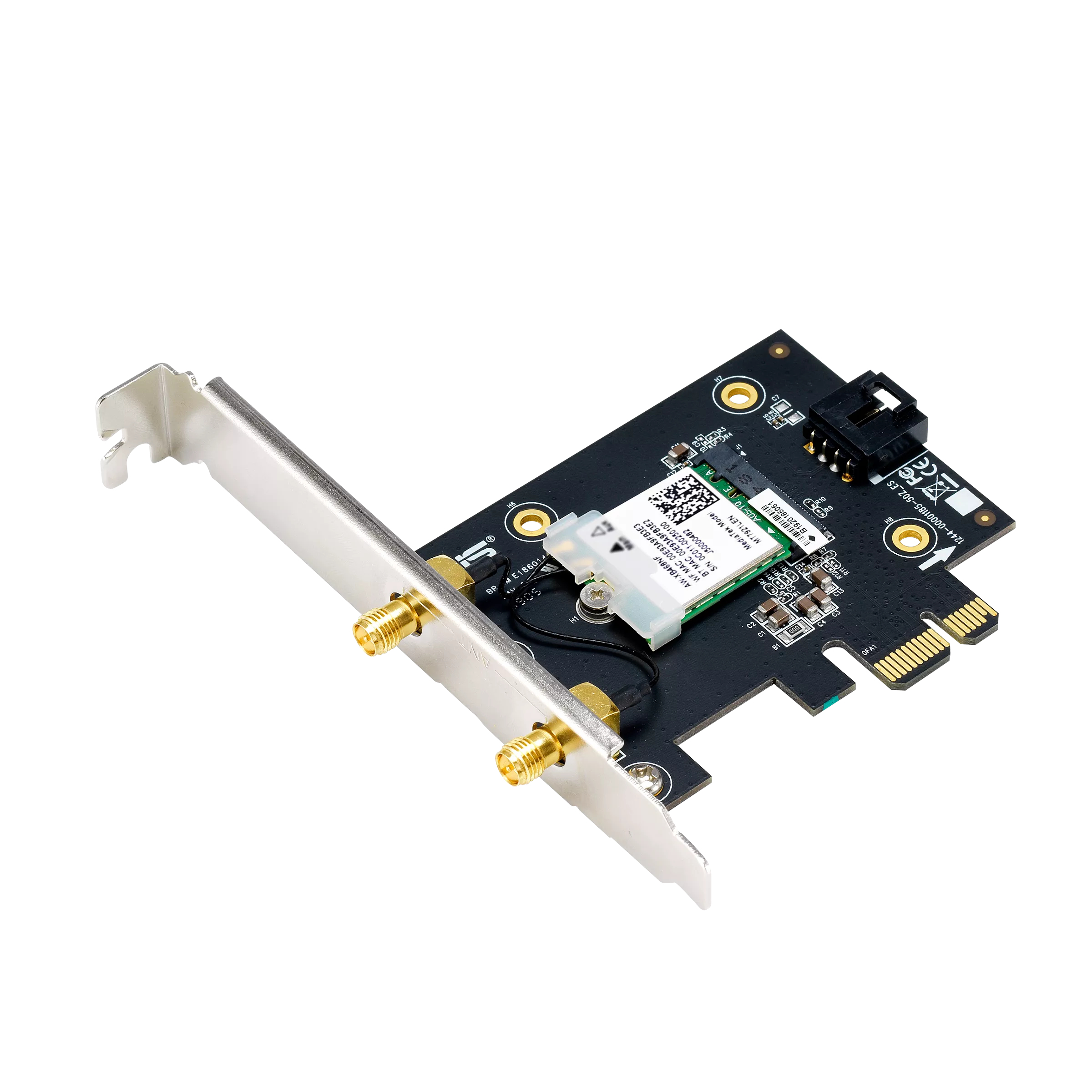 ASUS PCE-AXE5400, AXE5400, 2.4GHz/5GHz/6GHz WLAN, Bluetooth 5.2 LE, PCIe x1, Ansicht 2