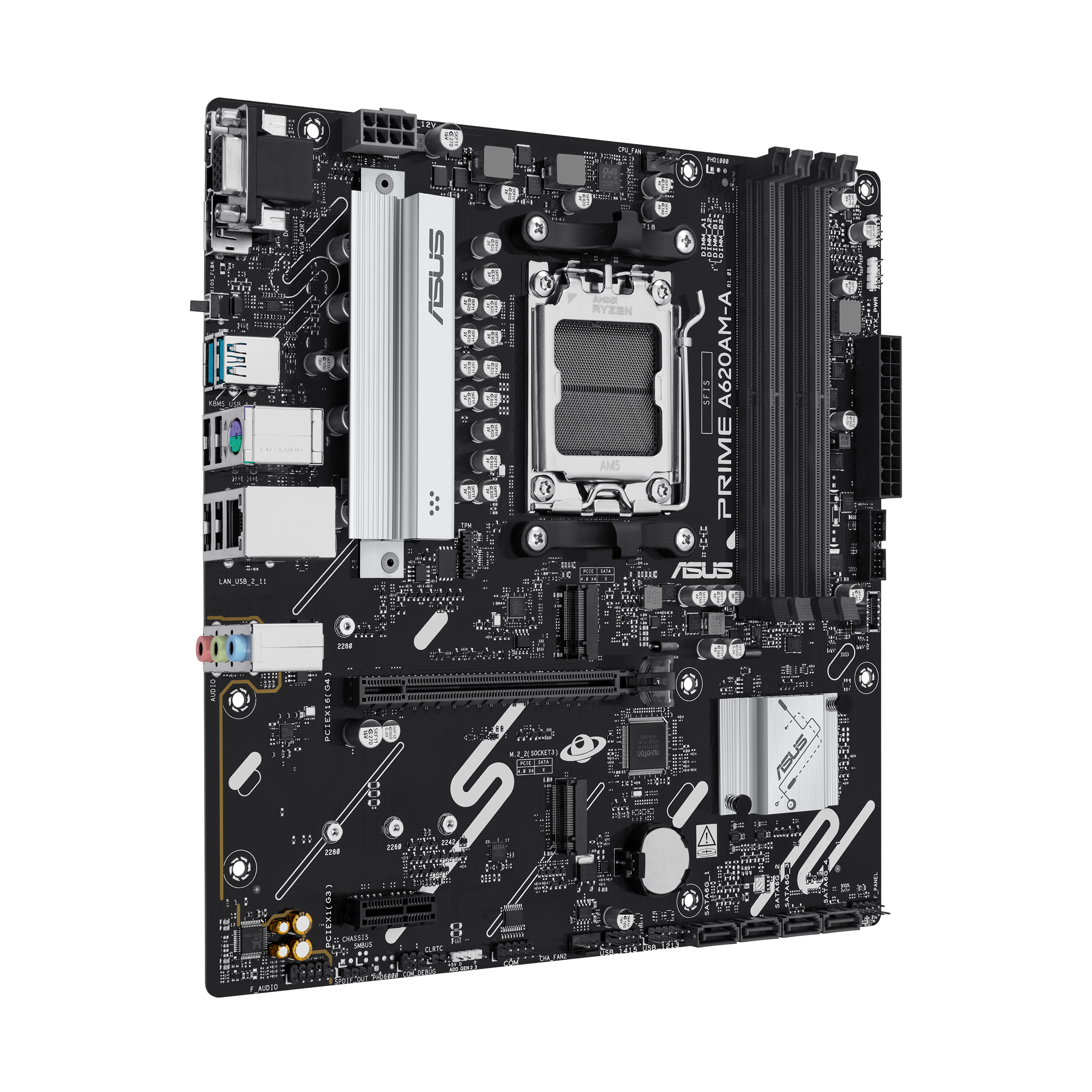ASUS PRIME A620AM-A-CSM - Motherboard - micro ATX - Socket AM5 - AMD A620A Chipsatz - Gigabit LAN, Ansicht 2