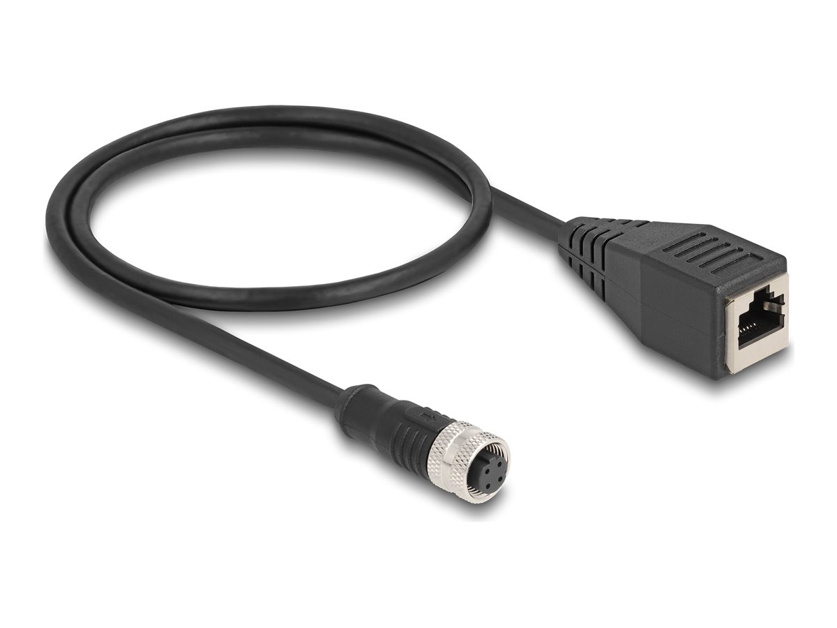 Delock Netzwerkkabel - M12 (4-polig) (W) zu RJ-45 (W)