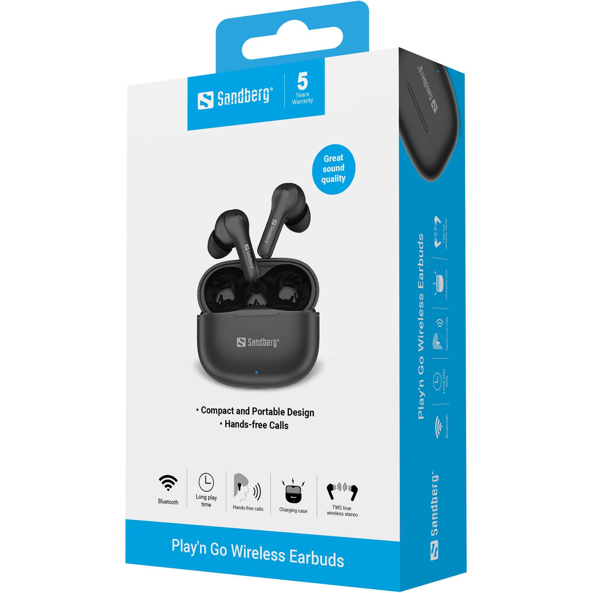 SANDBERG Play'n Go - True Wireless-Kopfhörer mit Mikrofon, Ansicht 2