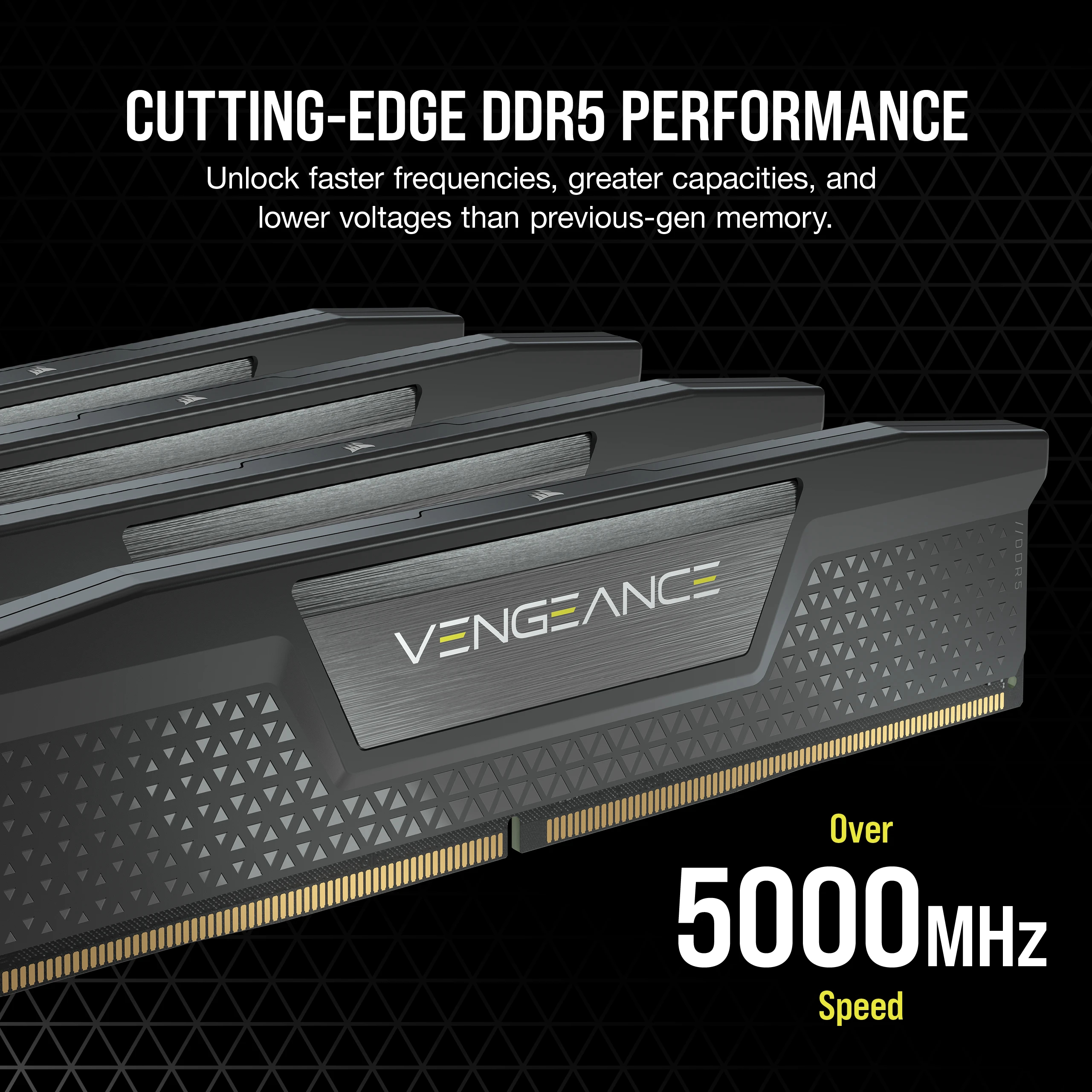 Corsair DDR5 48GB PC 7000 CL36 CORSAIR KIT (2x24GB) VENGEANCE Black retail - 48 GB - DDR5, Ansicht 4