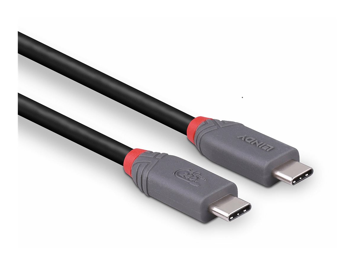 Lindy 0.8m USB4 240W Typ C Kabel 40Gbit/s Anthra Line, Ansicht 4