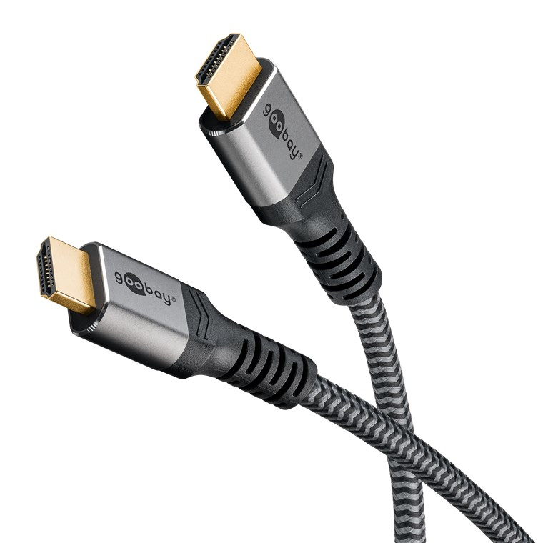 Goobay Ultra High-Speed HDMI -Kabel 0.5 m Sharkskin Grey - -Stecker Typ A>, Ansicht 4
