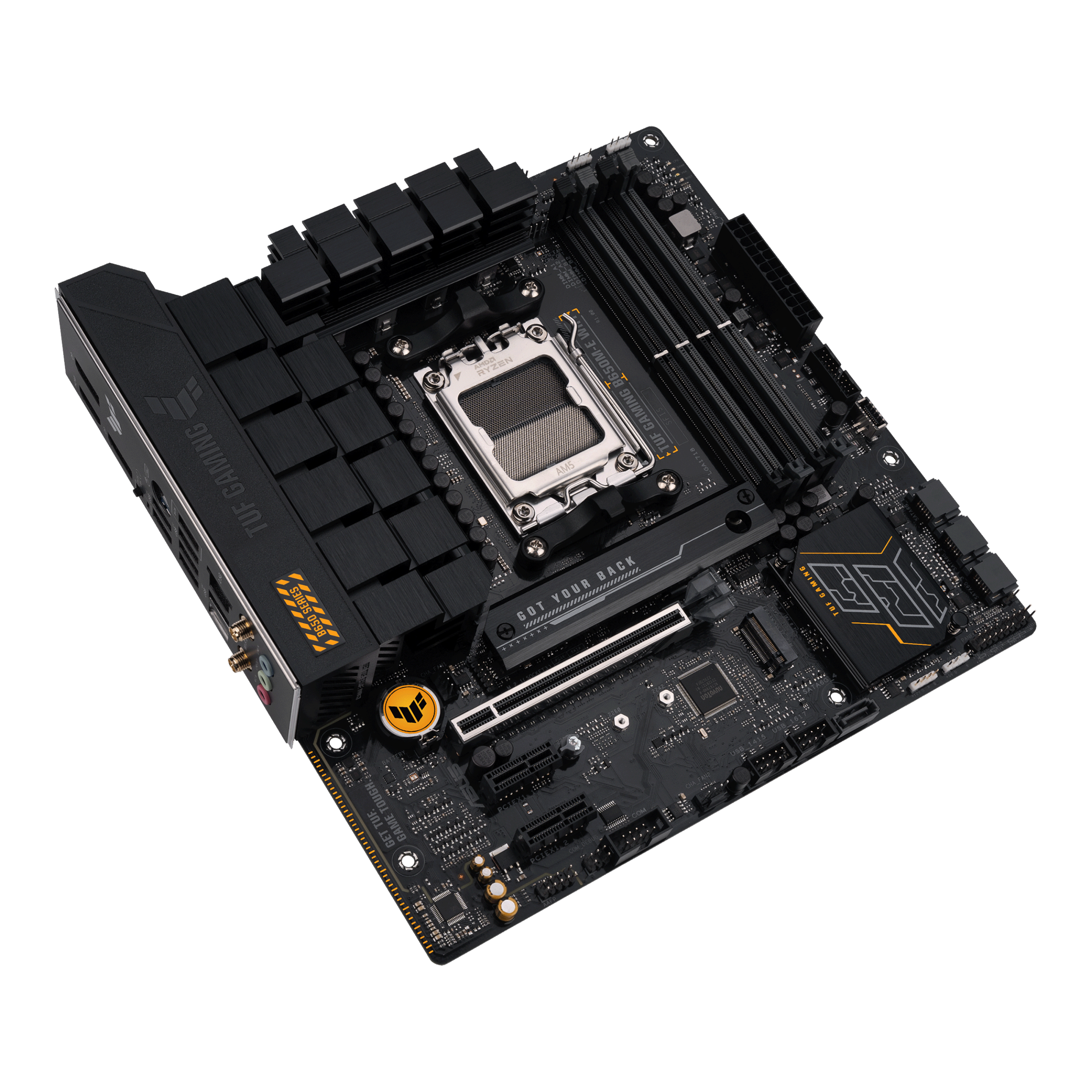 ASUS MB ASUS TUF GAMING B650M-E WIFI (AMD,AM5,DDR5,mATX) - AMD Sockel AM5 (Ryzen Zen4), Ansicht 3