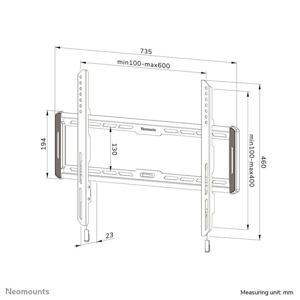 Neomounts by Newstar WL30-550BL16 - Befestigungskit (Wandplatte, Adapter für Halterung), Ansicht 2