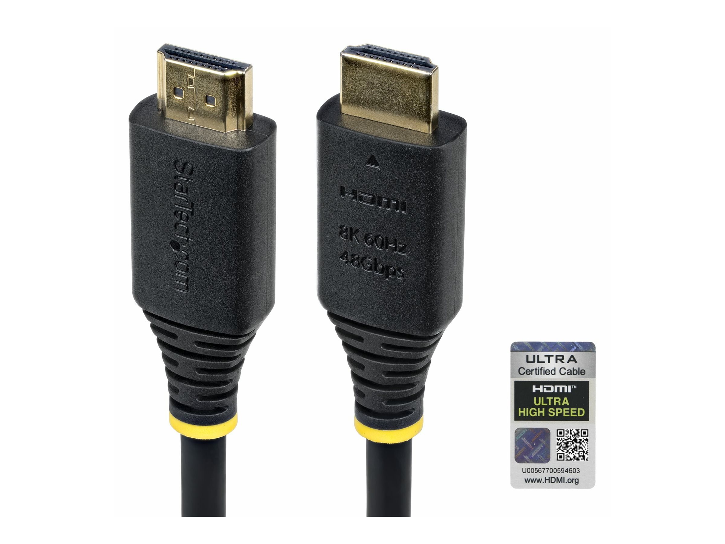 StarTech.com Ultra High Speed - HDMI-Kabel - HDMI männlich zu HDMI männlich - 50 cm - abgeschirmt - Schwarz - passiv, 4K120Hz Unterstützung, 8K60Hz (7680 x 4320)