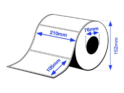 Epson Premium - Polypropylen (PP) - matt - permanenter Acrylklebstoff - 105 x 210 mm 1036 Etikett(en) (4 Rolle(n), Ansicht 2