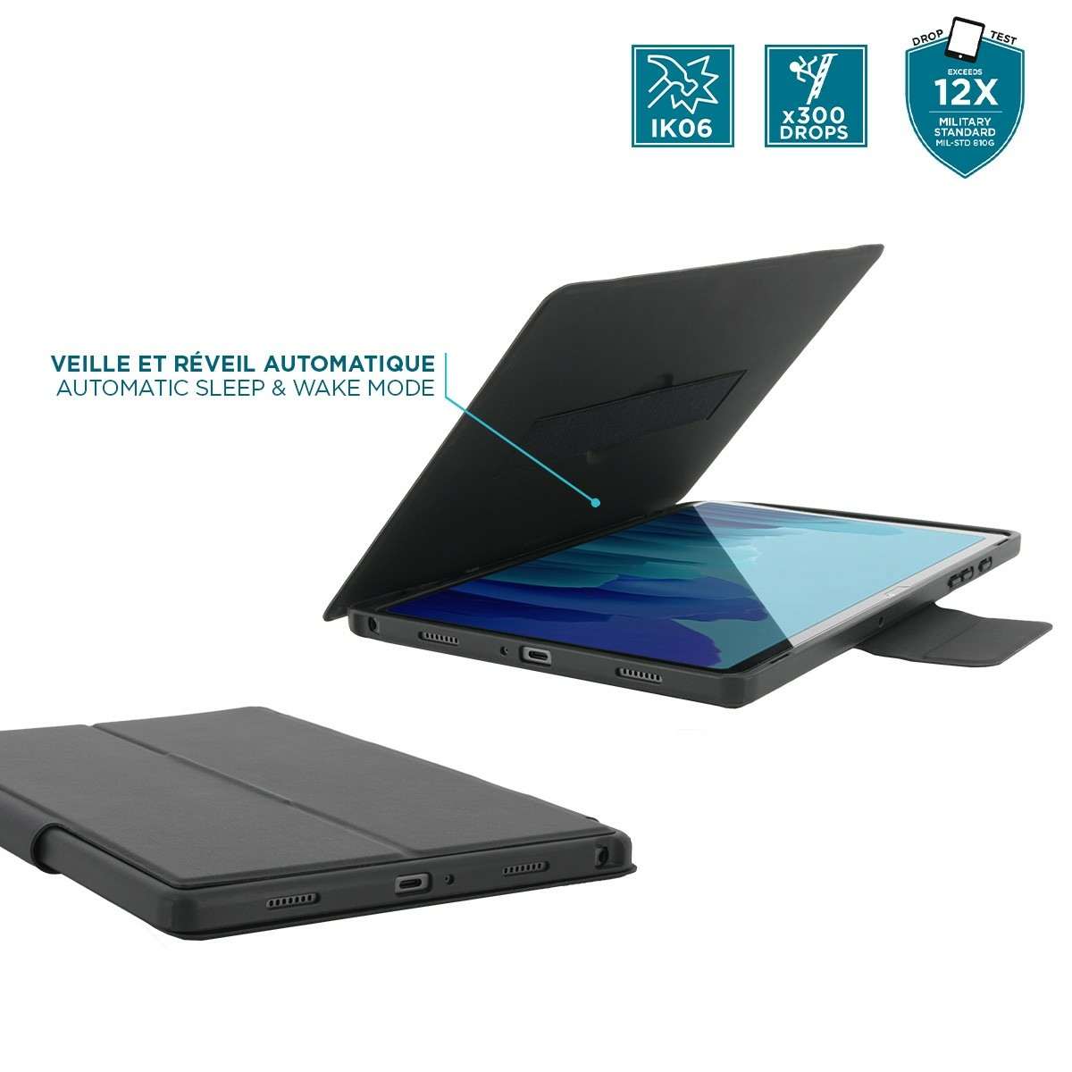 Mobilis C2 - Flip-Hülle für Tablet - Schwarz, Ansicht 4