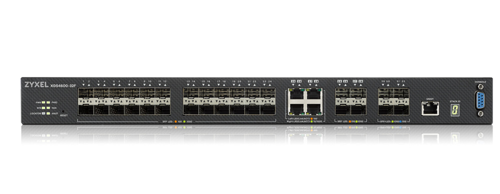 ZyXEL XGS4600-32F - Switch - L3 - managed - 24 x Gigabit SFP + 4 x Kombi-Gigabit-SFP + 4 x 10 Gigabit SFP+, Ansicht 3