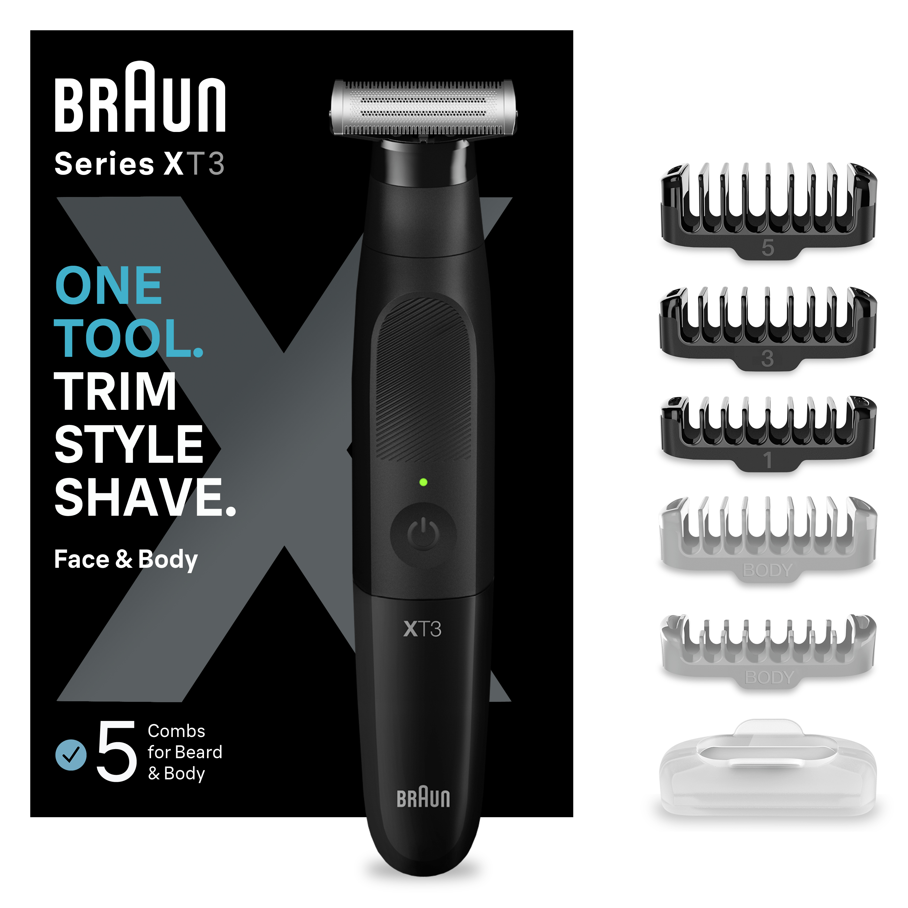 Braun XT3200 - Schwarz - Edelstahl - Rechteck - 1 mm - 5 mm - Universal, Ansicht 4