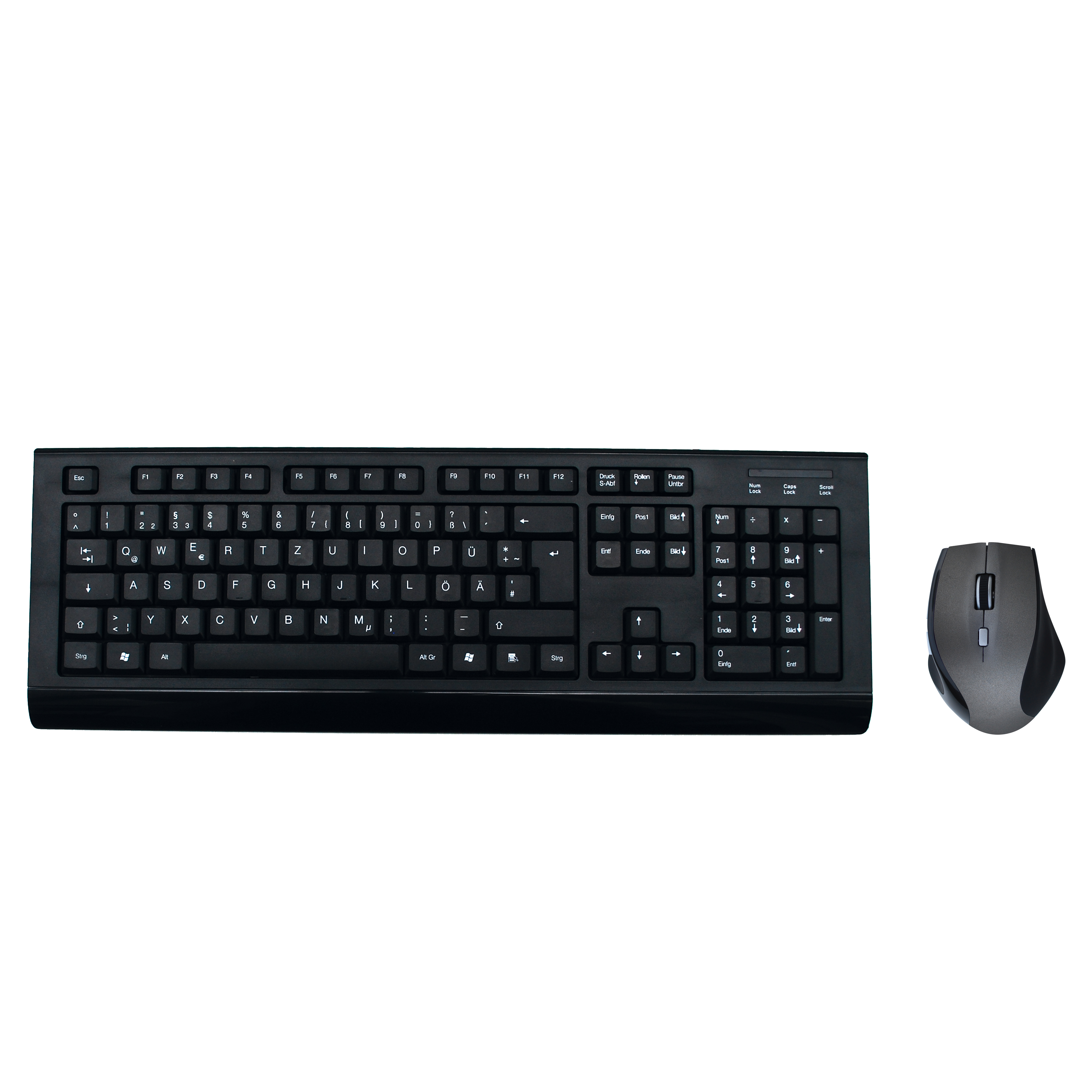 MEDIARANGE Tastatur-Set+ optis. Funk-Maus sw - Tastatur - Optisch - TL: Französisch, AZERTY, Ansicht 2